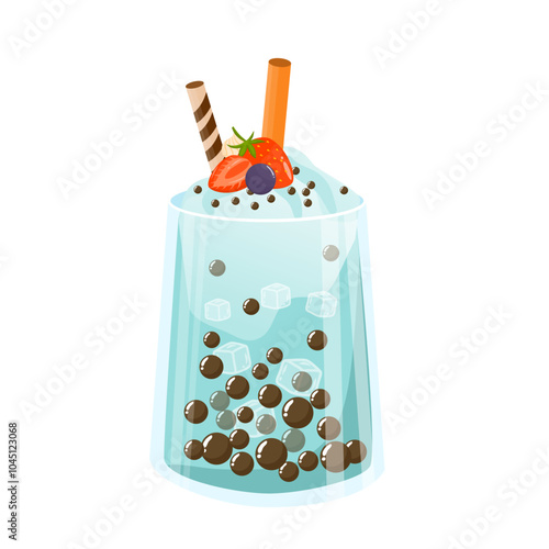 Illustration of Vanilla Boba Drink