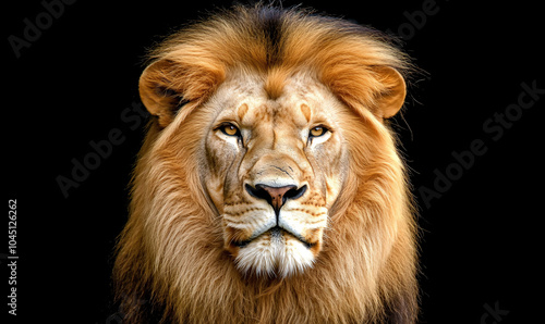 Close-up of a lion's face 