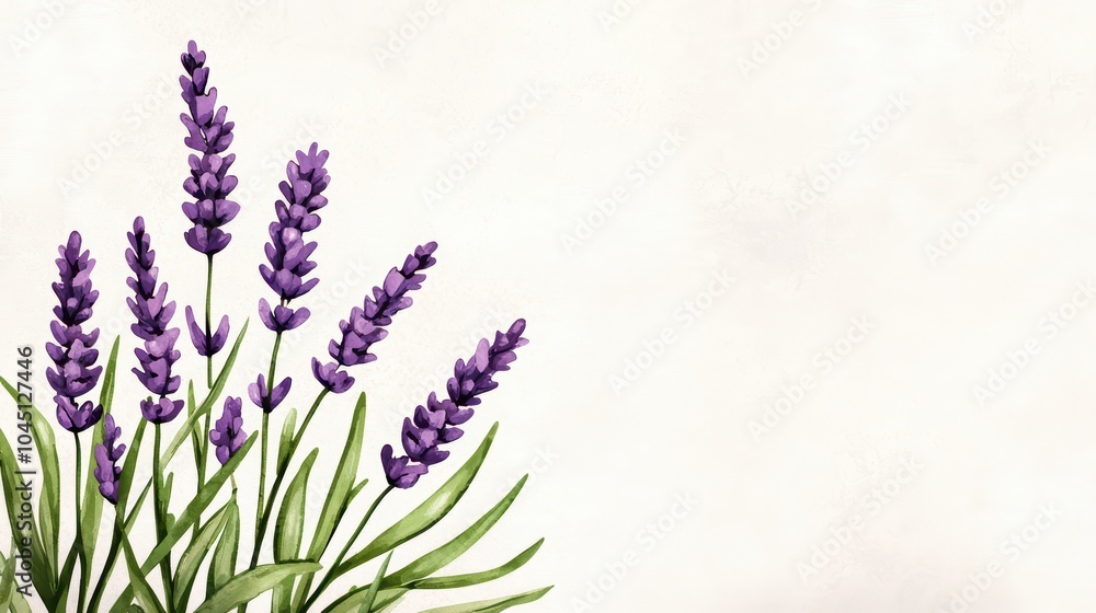 Naklejka premium Lavender flowers in a beautiful arrangement with a soft background.