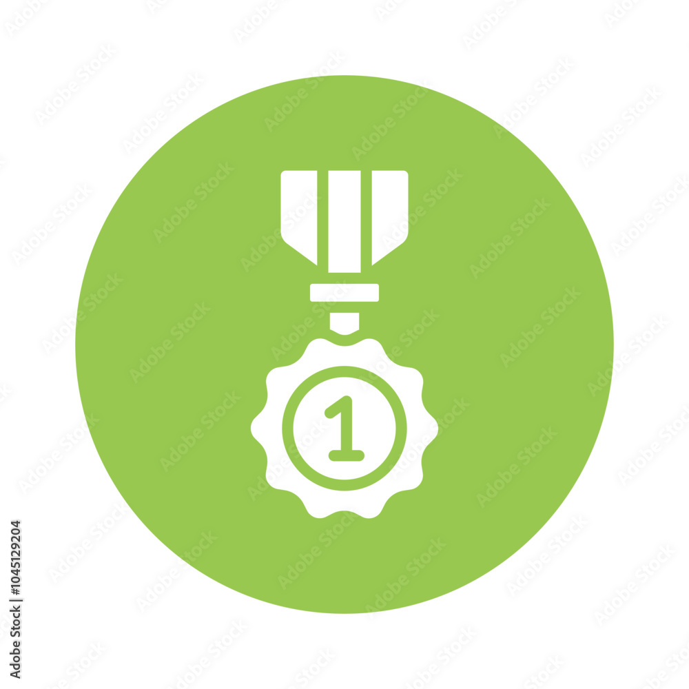First Place Medal vector glyph circle Design icon. Awards Symbol on White background EPS 10 File First Place Medal vector glyph circle Design icon. Awards Symbol on White background EPS 10 File