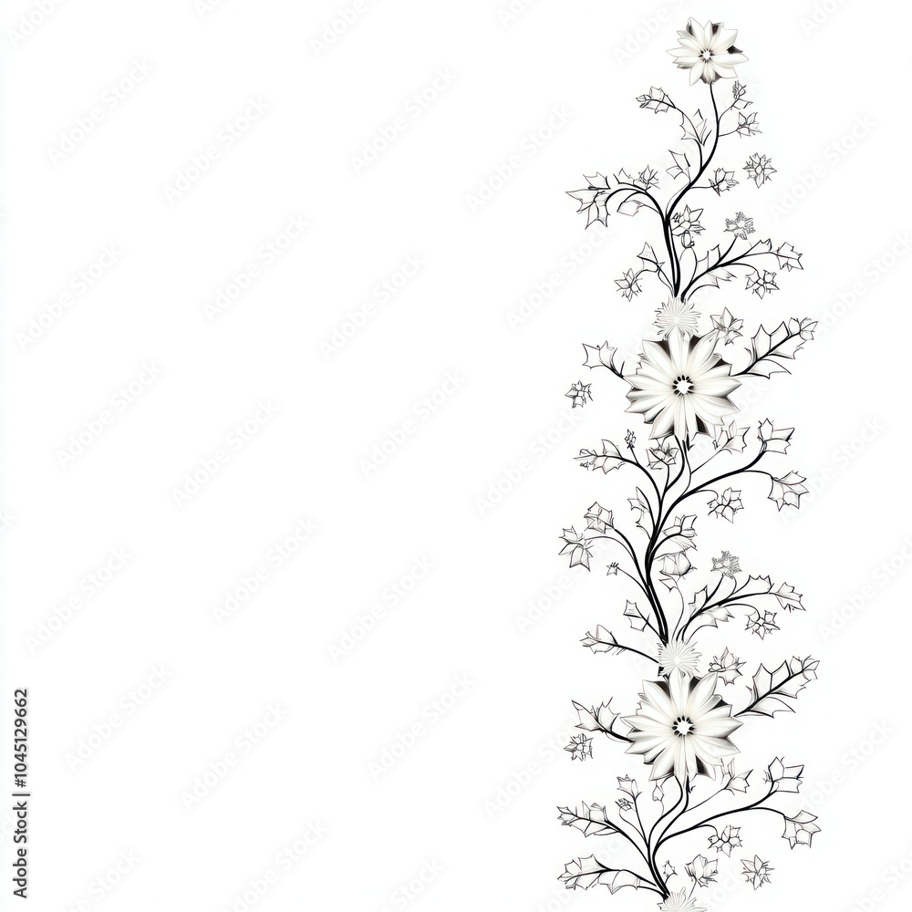 Festive Snowflake Border - Abstract Christmas Design Festive Snowflake Border - Abstract Christmas Design