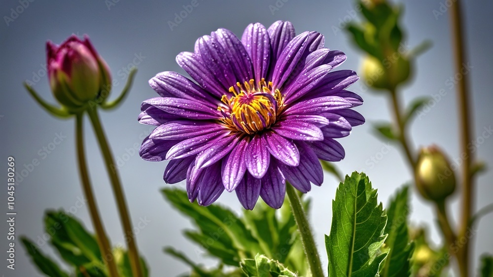 Elegant Purple Flower for Invitations and Greetings Elegant Purple Flower for Invitations and Greetings