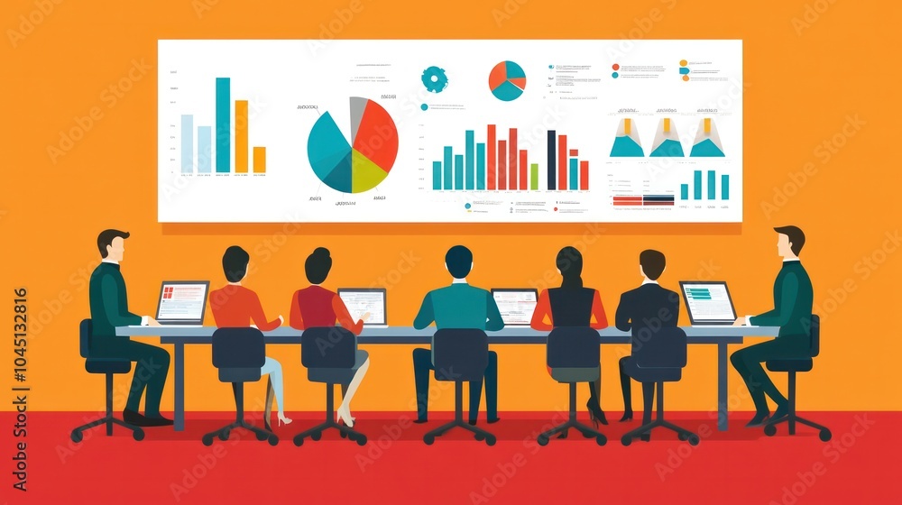 business strategy team, corporate team analyzing data and creating business strategies for success illustrations business strategy team, corporate team analyzing data and creating business strategies for success illustrations
