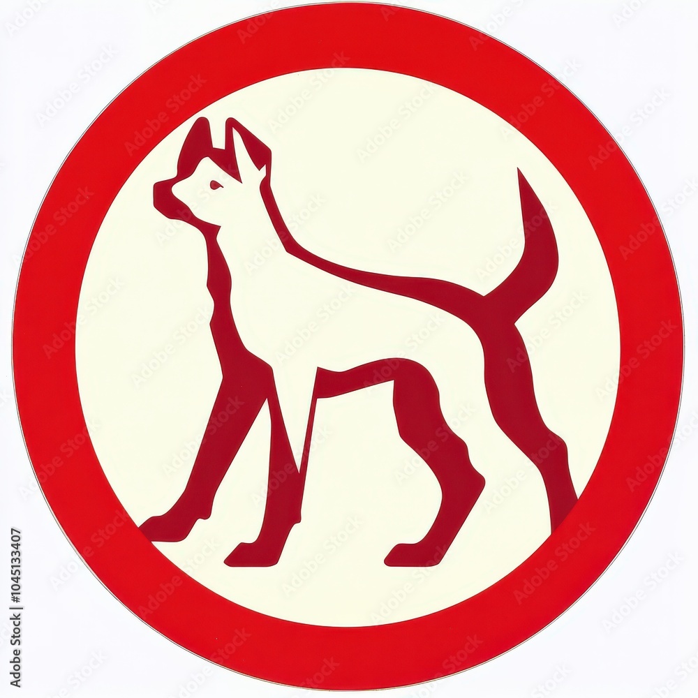 Obraz premium No Dogs Sign. Symbol for Pet Safety with ISO Standard Warning