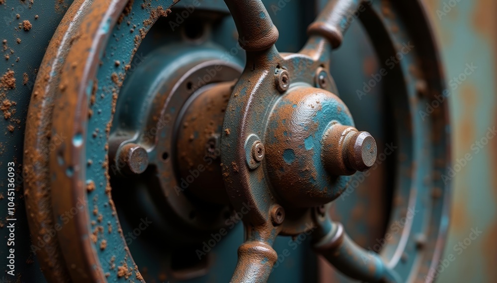 Weathered charm of industrial machinery Weathered charm of industrial machinery