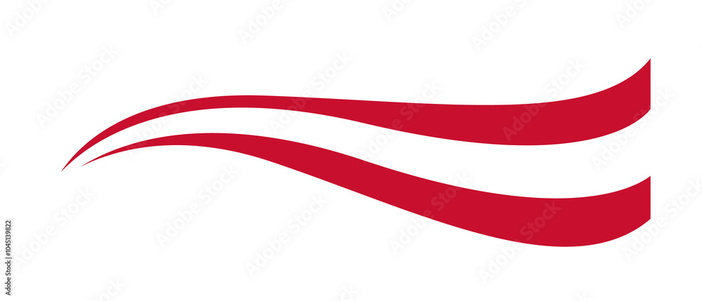 Obraz premium Austria flag, Austrian flag tricolor curvy design, Austrian wavy flag