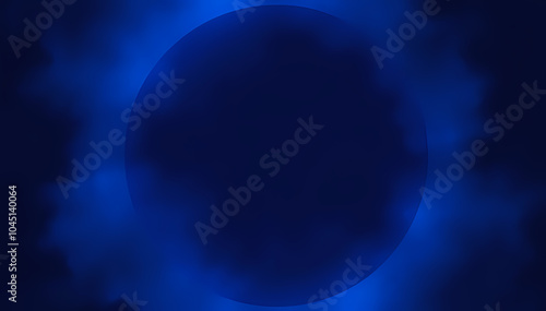 Dark Blue Backdrop: Abstract glowing circular shape in deep blue, complemented by a hazy effect and coarse texture.