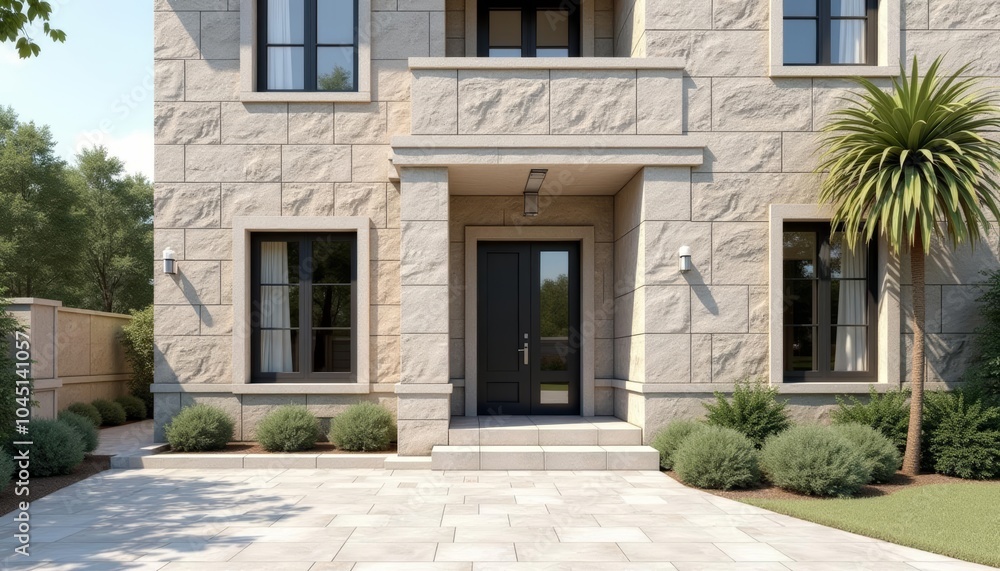 Elegant Stone Residence with Modern Appeal Elegant Stone Residence with Modern Appeal