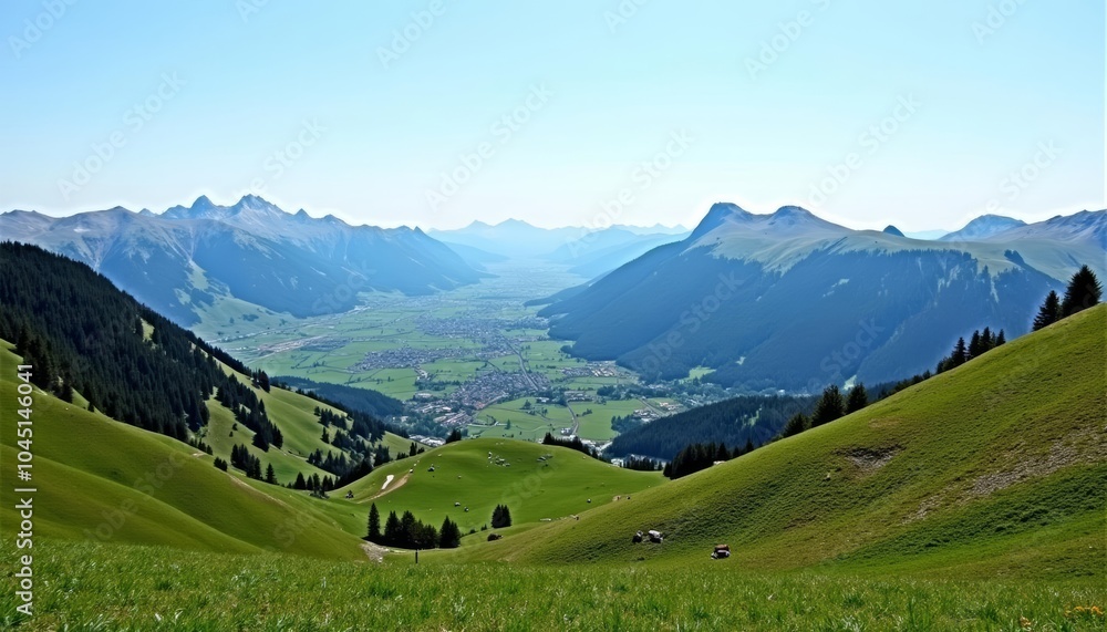 Fototapeta premium Epic Mountain Vista A Journey Through the Alps