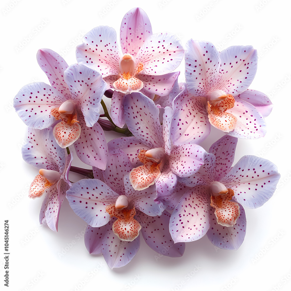 Fototapeta premium Vandas Orchids flowers Isolated on white background.