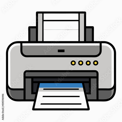 printer with black outline on white background