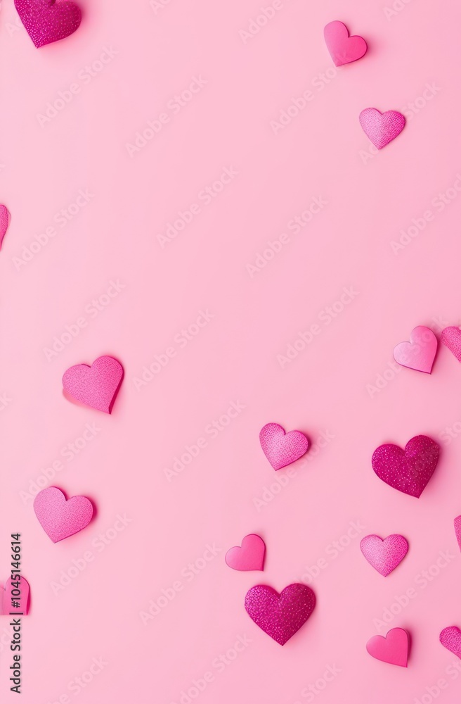 Valentine's Day Background With Hearts. Valentine's Day Background With Hearts.
