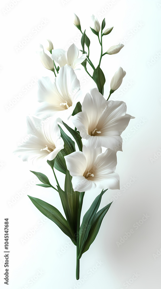 Obraz premium Vandas Orchids flowers Isolated on white background.