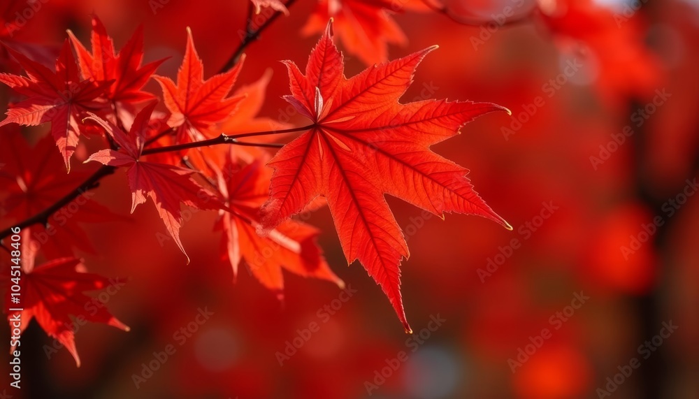Autumns vibrant beauty captured in a single leaf Autumns vibrant beauty captured in a single leaf