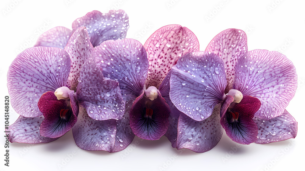 Obraz premium Vandas Orchids flowers Isolated on white background.
