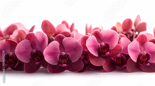 Vandas Orchids flowers Isolated on white background.