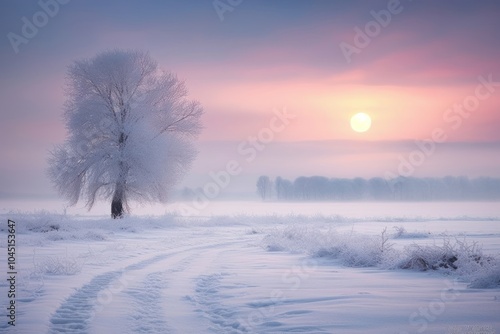 Winter landscape outdoors nature plant. photo