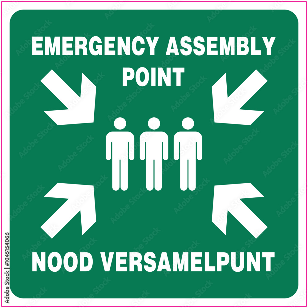Emergency Assembly Point 190x190mm high-quality vector sig Emergency Assembly Point 190x190mm high-quality vector sig