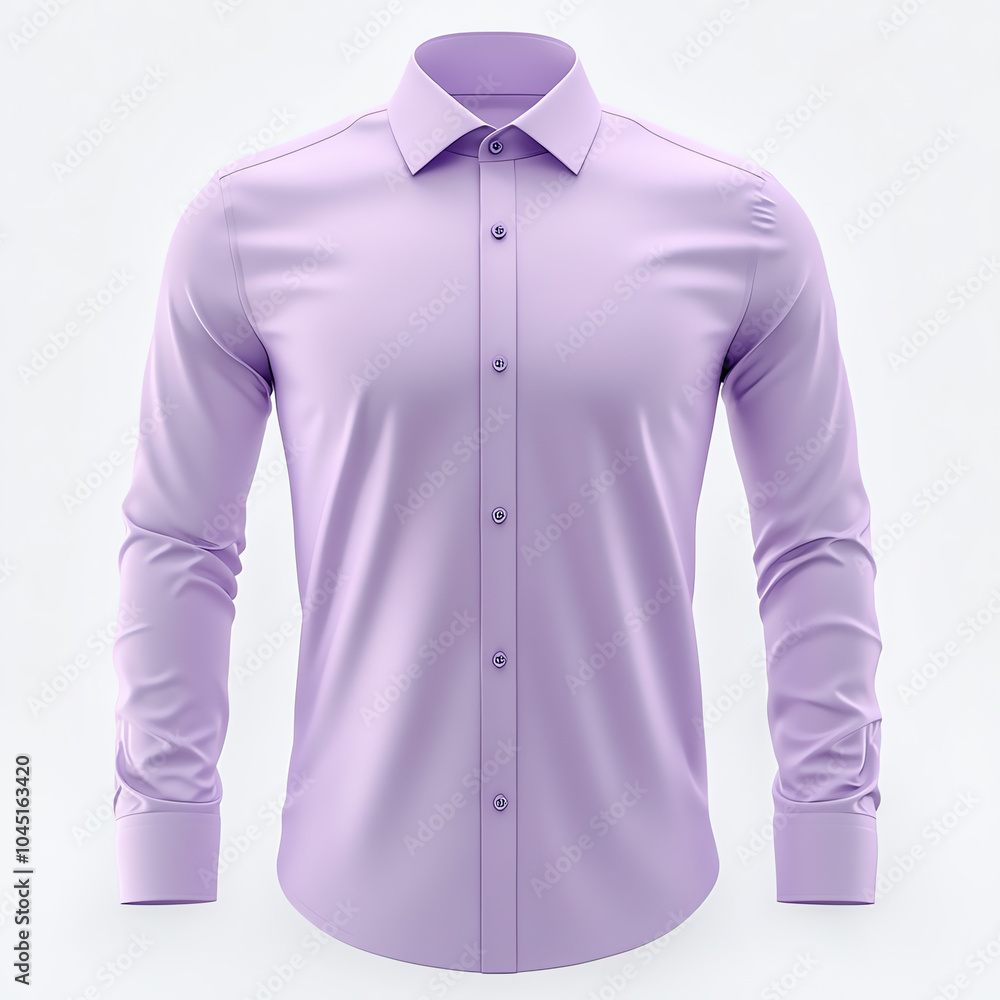 Men's Lavender Solid Long Sleeve Stretch Wrinkle-Free Dress Shirt Men's Lavender Solid Long Sleeve Stretch Wrinkle-Free Dress Shirt
