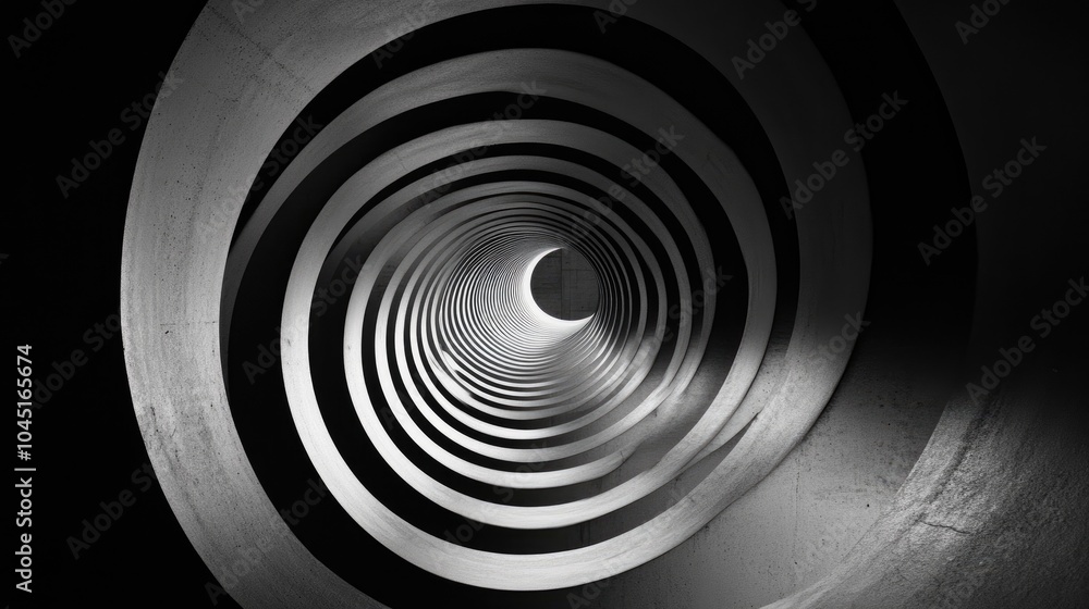 Obraz premium Abstract View Inside a Gun Tube