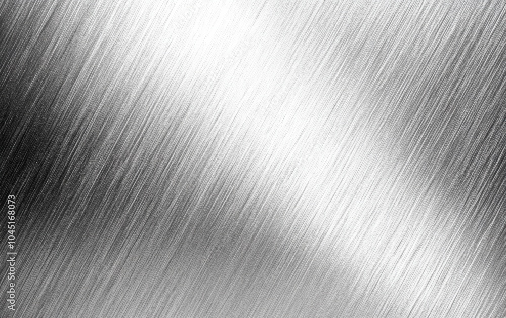 Brushed Metal Texture: Sleek silver brushed metal with fine linear striations, perfect for modern and high-tech designs. Brushed Metal Texture: Sleek silver brushed metal with fine linear striations, perfect for modern and high-tech designs.