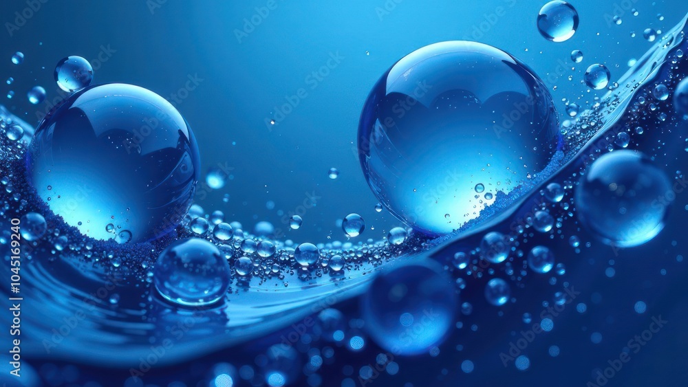 custom made wallpaper toronto digitalSerum or water drops connection. Texture of organic oil bubbles on bright background. Concept of skin moisturizing. Oil and water bubbles macro photography.