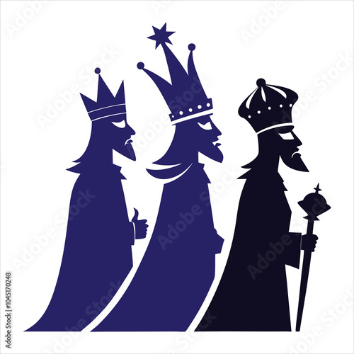 Flat image of Reyes Magos' silhouette