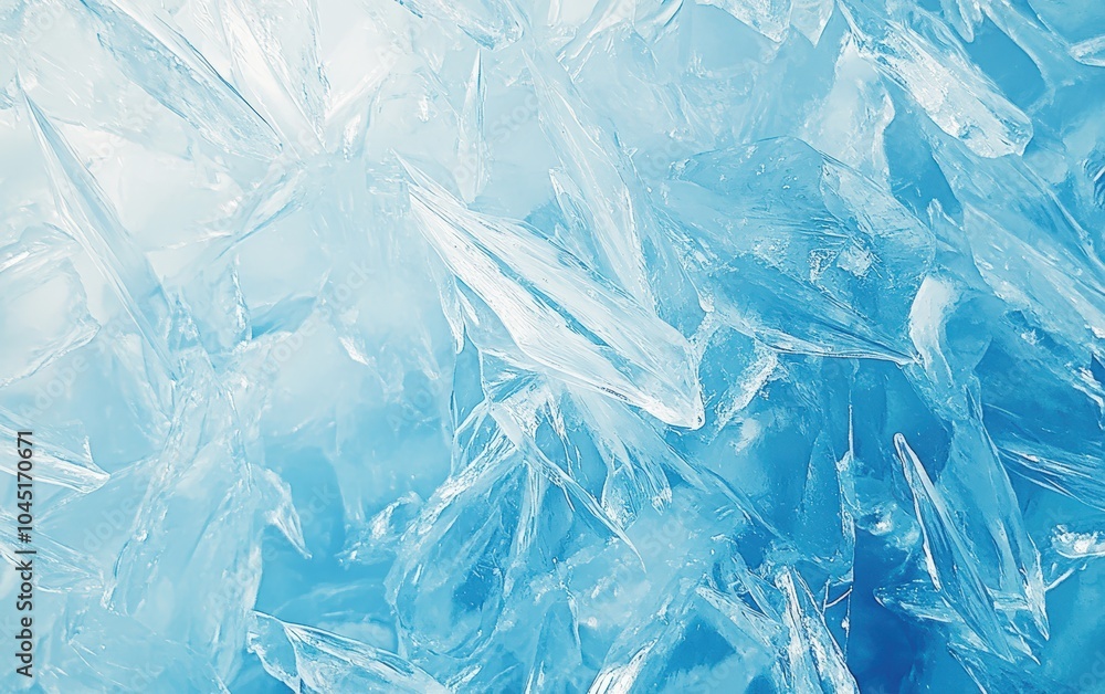Obraz premium Ice Texture: Frozen, crystalline ice with intricate cracks and reflections, ideal for winter or cold-themed designs