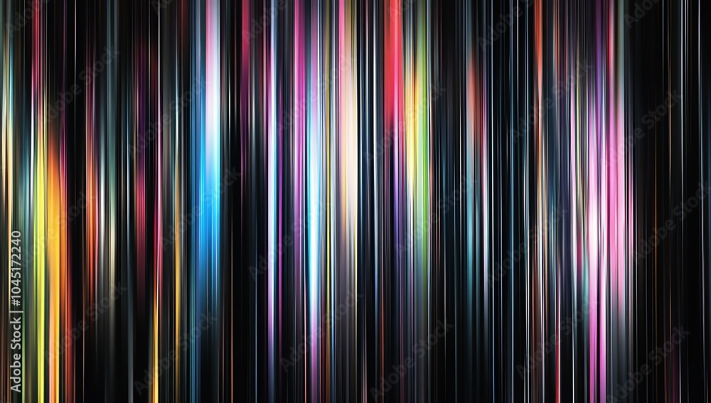 Abstract Colorful Light Stripes on Dark Background in Motion Blur Abstract Colorful Light Stripes on Dark Background in Motion Blur