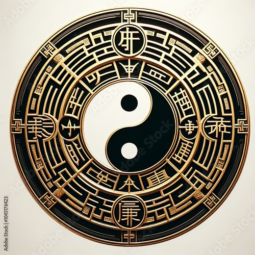 Eight Trigrams Bagua Diagram A symbolic representation showing t photo