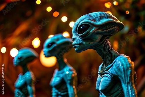 extraterrestrial eve aliens celebrate with a night of cosmic lig photo