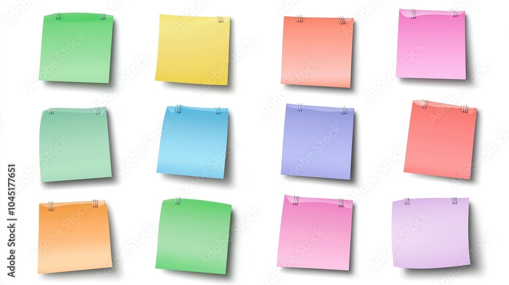 Set of colorful sticky notes on white background Set of colorful sticky notes on white background
