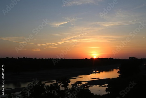 Sunset Reflection River Capture the sunset’s reflection on the