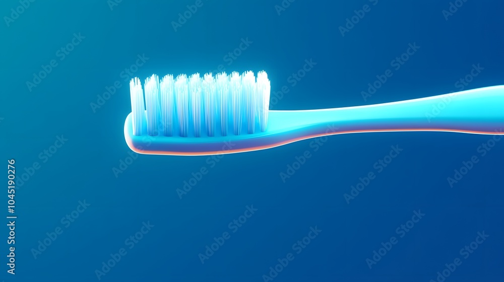 Modern 3D Render of a Toothbrush with Soft Bristles Modern 3D Render of a Toothbrush with Soft Bristles