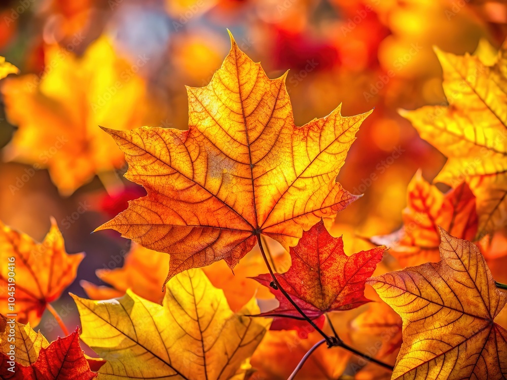 Abstract Autumn Leaves Background - Orange and Yellow Fall Foliage Abstract Autumn Leaves Background - Orange and Yellow Fall Foliage