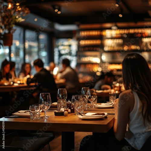 Cozy restaurant ambiance with diners enjoying a meal in evening setting