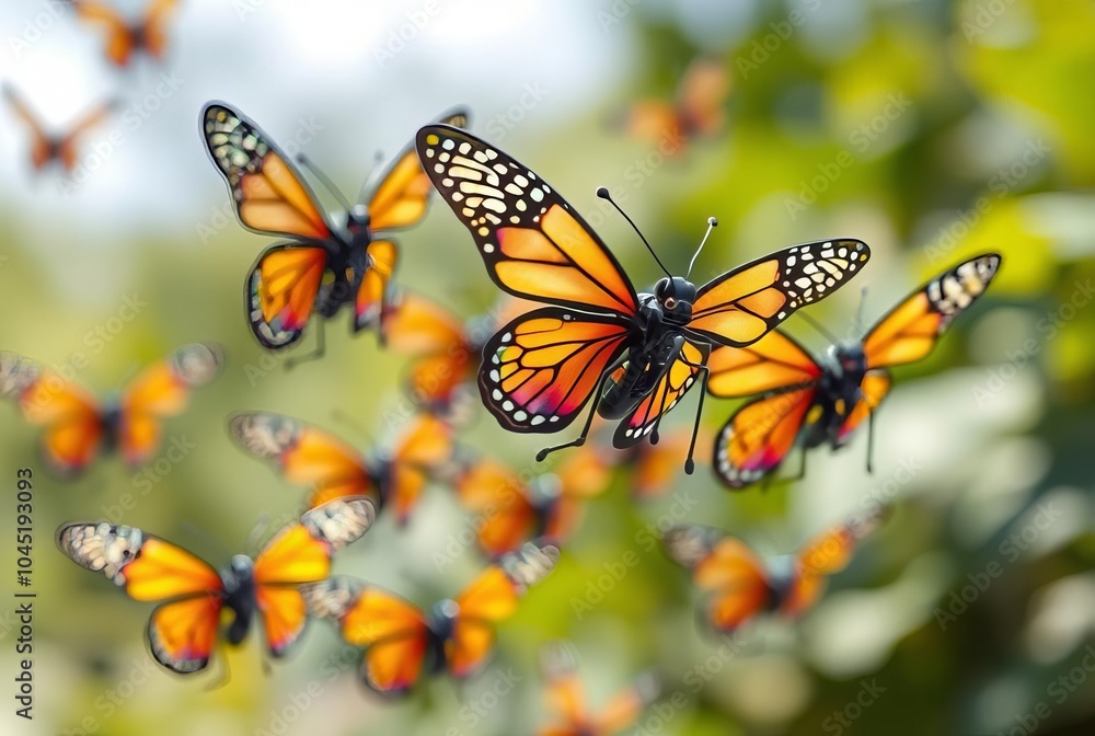 Robo Butterfly Swarm A swarm of robotic butterfly robots with co Robo Butterfly Swarm A swarm of robotic butterfly robots with co
