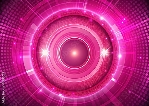 Abstract Hot Pink Ring Graphic for Digital Displays