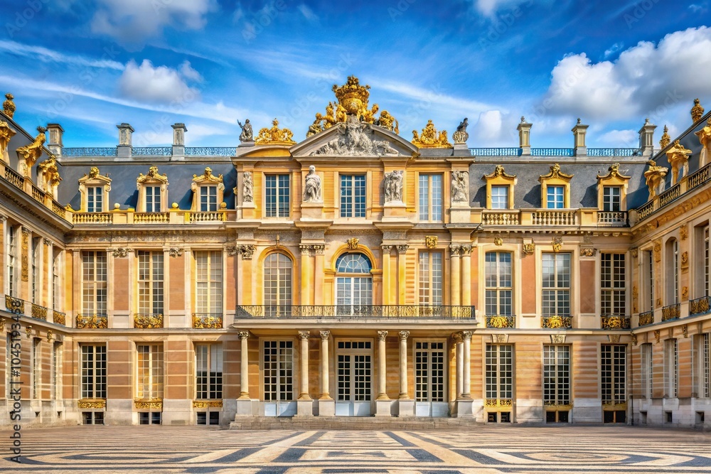 Fototapeta premium Extreme close-up view of the intricate details of the Palace of Versailles