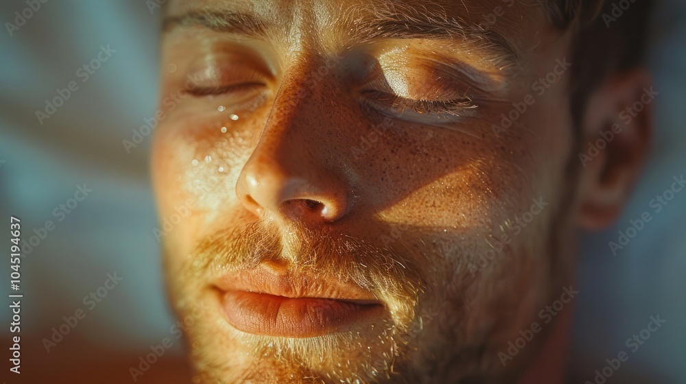 a man meditating in Savasana pose close up, practicing yoga a man meditating in Savasana pose close up, practicing yoga
