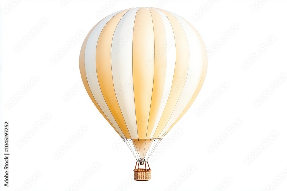 Naklejka premium Hot air balloon, white isolate background