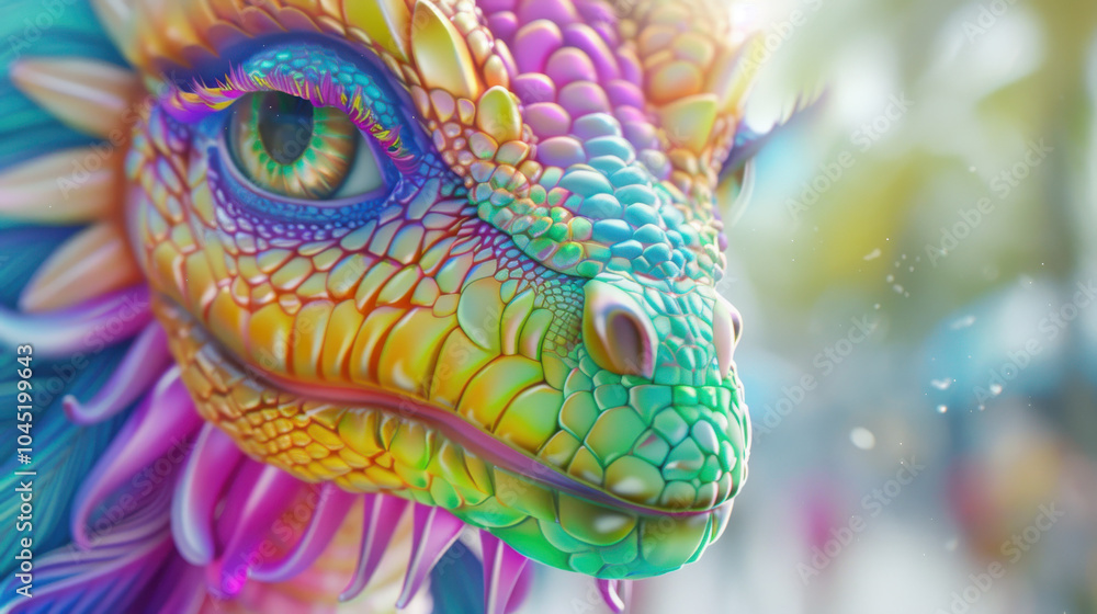 Fototapeta premium colorful iguana