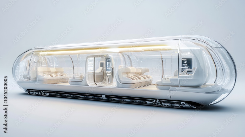 modern train concept, showcasing its innovative wheel-less design and state modern train concept, showcasing its innovative wheel-less design and state