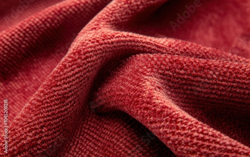 Velvet Texture: Deep red velvet with soft, plush fibers that create a luxurious and elegant feel. 