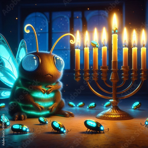 Hanukkah of the Fireflies Use bioluminescent creatures to illumi photo