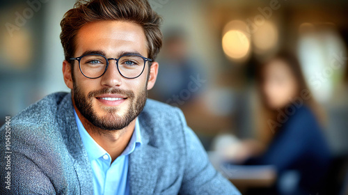 Young professional man portrait in office 