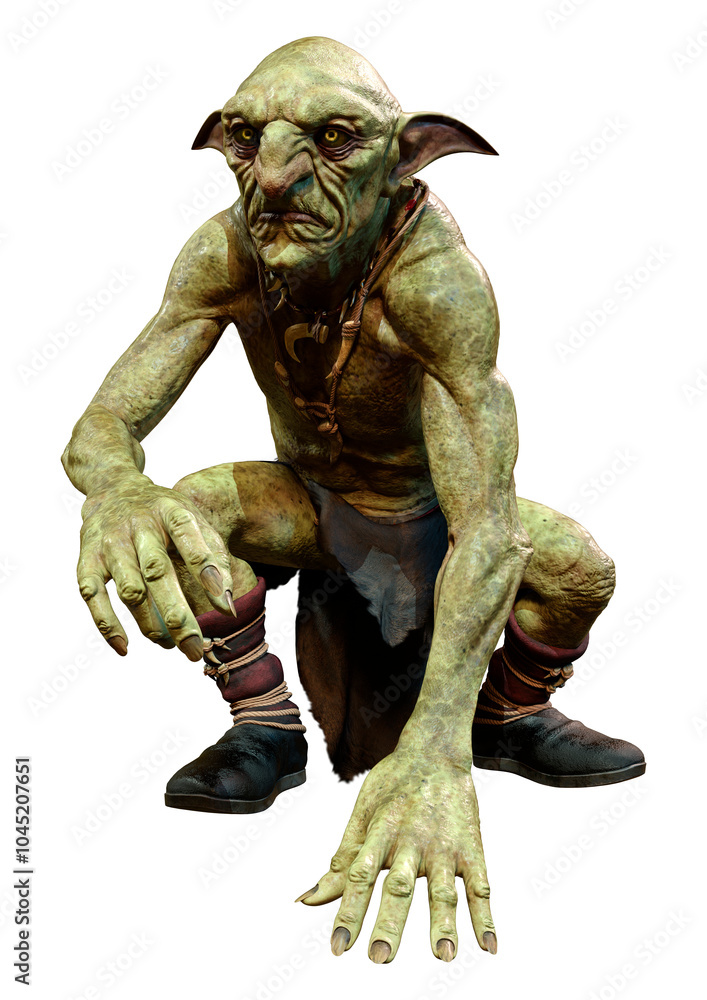 3D Rendering Fantasy Creature Hobgoblin on White 3D Rendering Fantasy Creature Hobgoblin on White