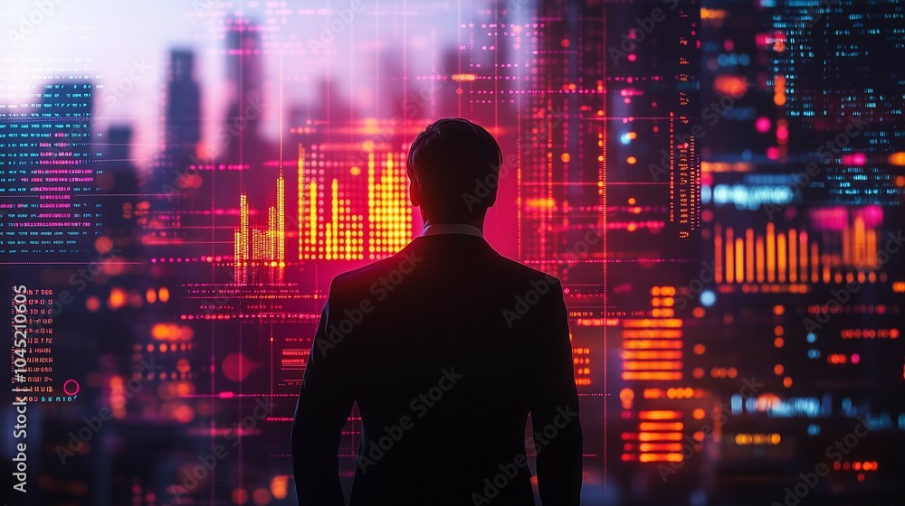 Digital Projection of Bar Graph in Business Environment Digital Projection of Bar Graph in Business Environment