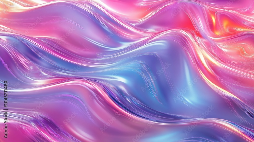 Holographic Wave Patterns in Vibrant Colors Holographic Wave Patterns in Vibrant Colors