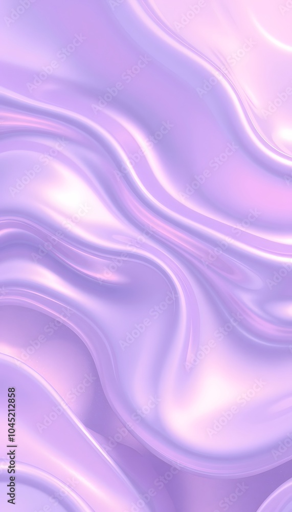 Fototapeta premium Abstract Iridescent Lavender Liquid Background Waves
